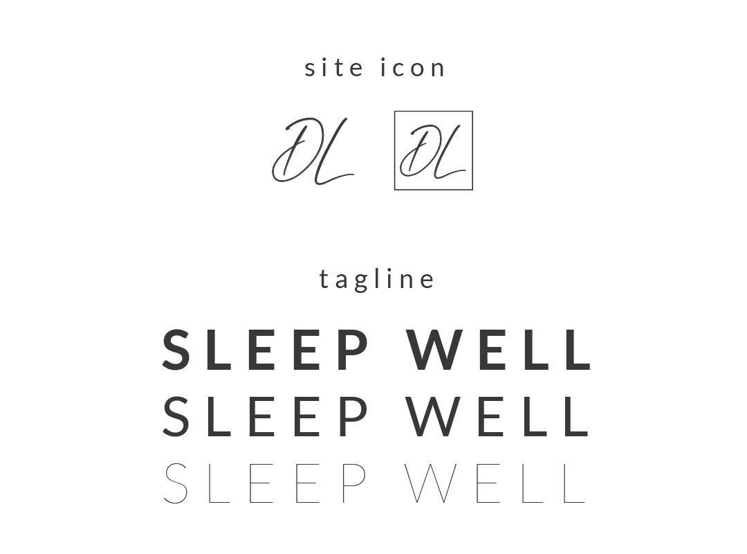 Downlinens Site Icon + Mark and Sleep Well tagline.